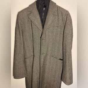 Zara 3 button coat with vest. Herringbone. Men size M/38